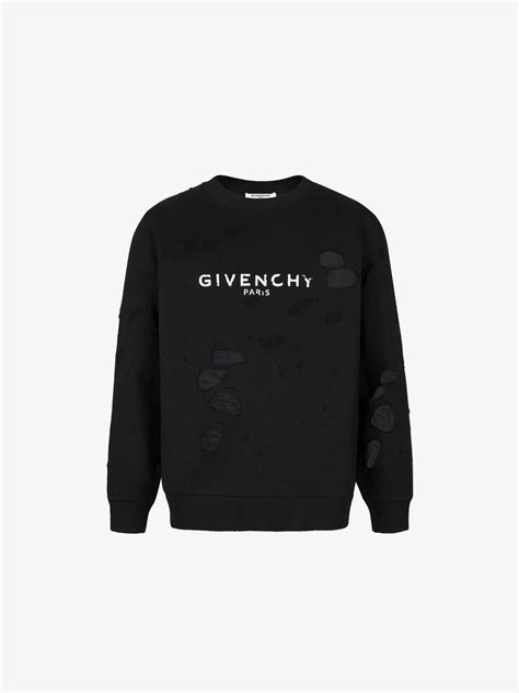 givenchy sweatshirt women's|Givenchy destroyed sweatshirt.